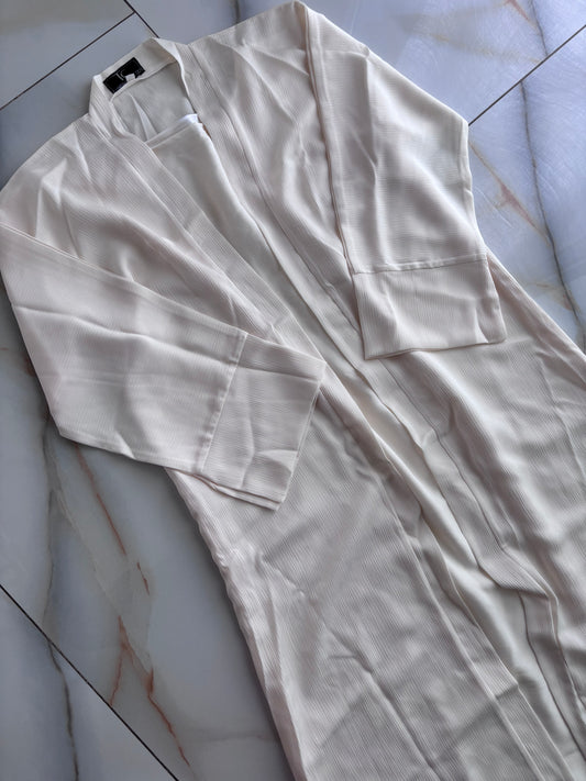 White Minimal Abaya
