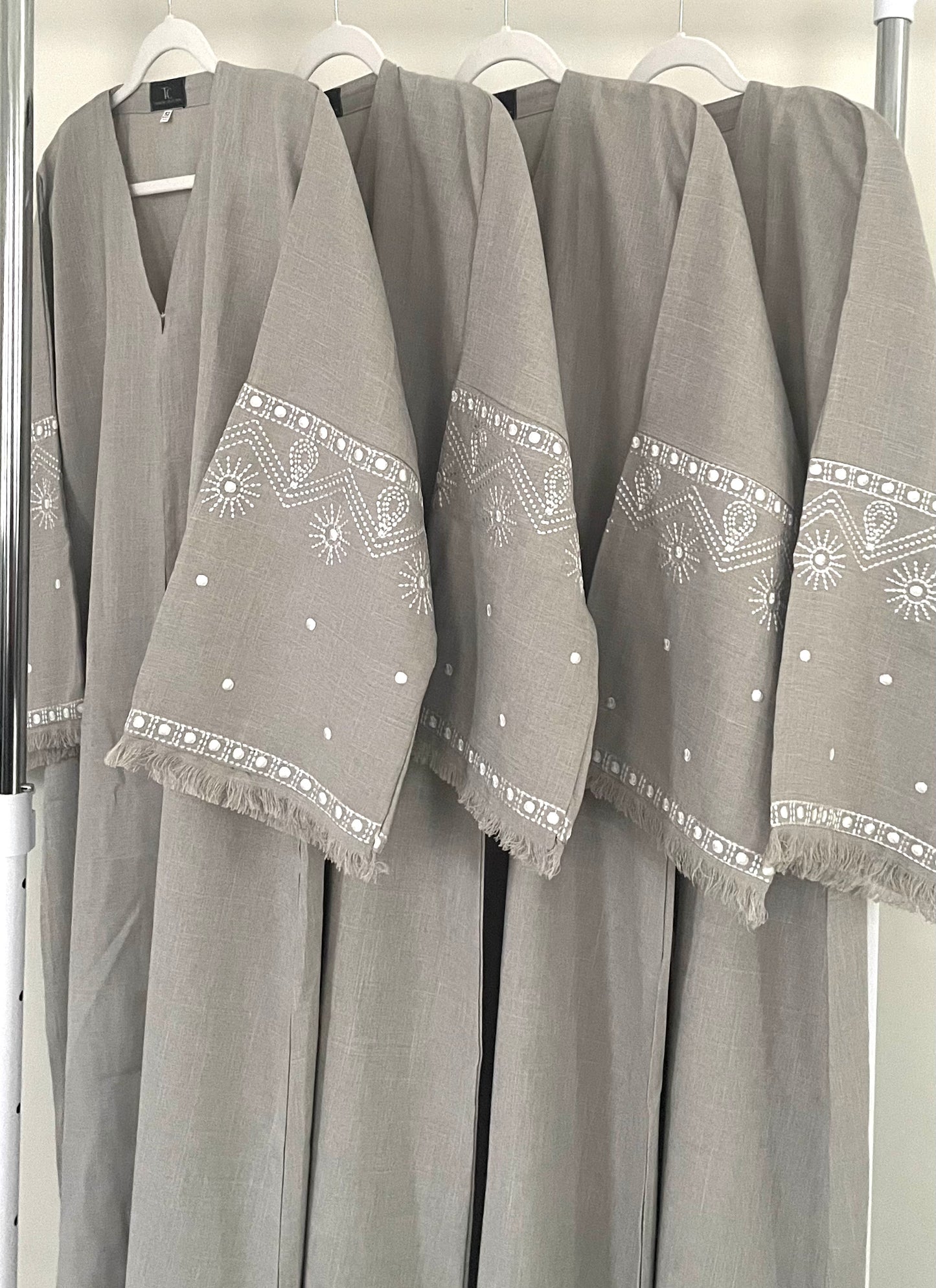 Noor Abaya in Almond